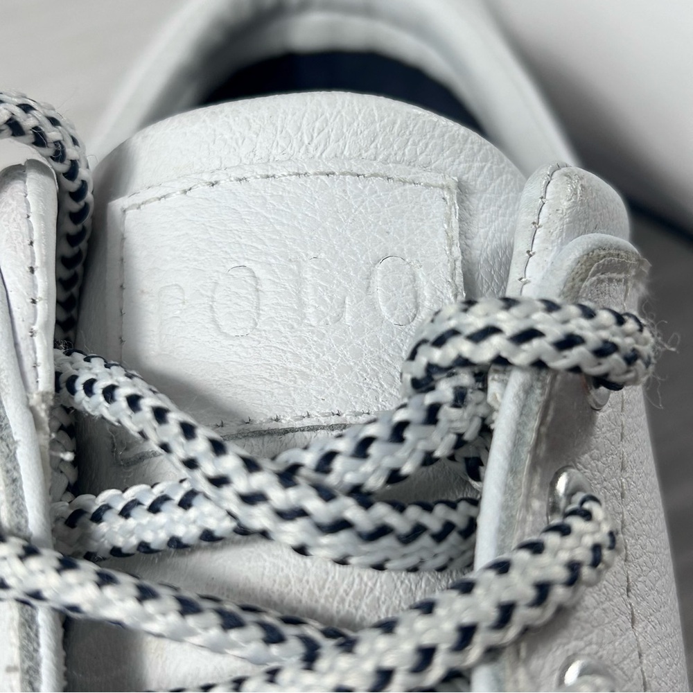 **SOLD**Polo Ralph Lauren Faxon Low White Genuine Leather lace up Mens shoes - Picture 15 of 16